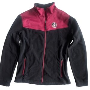 FSU Florida State Seminoles Black and Garnet Women’s Fleece Jacket Size XL